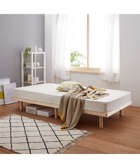 高さが変えられる天然木パイン材すのこベッド すのこベッド・畳ベッドと題した写真