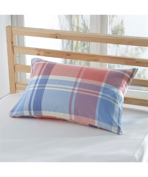 綿100％フラノ先染めチェック柄枕カバー（同色2枚組） 枕カバー・ピローパッドの商品画像
