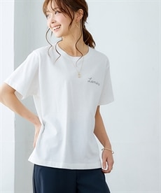 【接触冷感・UVカット】綿１００％ワンポイントTシャツ
