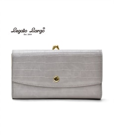 【新色追加】Legato Largo（レガートラルゴ）クロコ調型押しがま口長財布