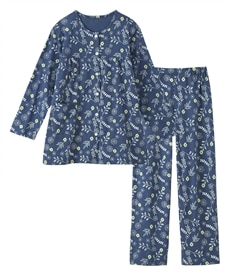 夏の綿100%パジャマ　薄手がうれしい長袖前開きパジャマ
