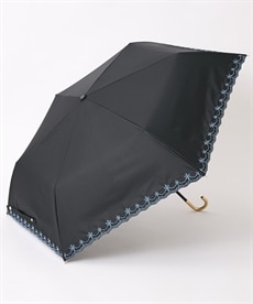 Wpc.（ダブリュピーシー）遮光グリッターフラワースカラップ折りたたみ日傘(晴雨兼用）