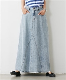 Remake Style Denim Skirt　リメイク風デニムマキシスカート