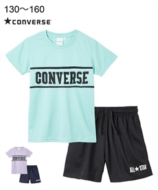 【CONVERSE（コンバース）】セットアップスーツ（半袖Ｔシャツ+ショートパンツ）（女の子　子供服　ジュニア服）