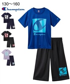 【Champion（チャンピオン）】セットアップスーツ（半袖Ｔシャツ+ハーフパンツ）（男の子　女の子　子供服　ジュニア服）
