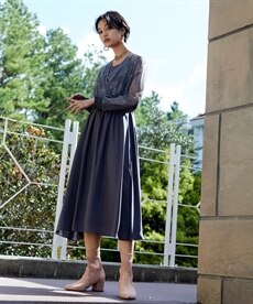 【結婚式・パーティードレス】Cache-Coeur Design Tulle Lace Onepiece dress