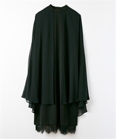 【結婚式・パーティードレス】3Way Hem Lace Design Onepiece Dress