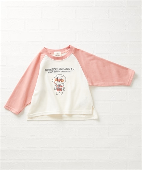 【アンパンマン】ロゴ刺しゅう長袖Tシャツ（子供服　男の子　女の子）