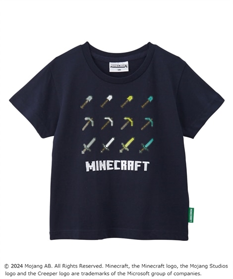 【MINECRAFT（マインクラフト）】半袖Tシャツ(120cm)(ネイビー) (Tシャツ・カットソー/子供服・子供用品・キッズ)