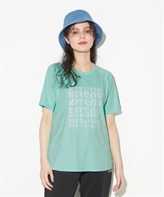大きいサイズ ロゴプリント半袖Tシャツ／KITSON（UVカット・吸汗速乾・抗菌防臭）