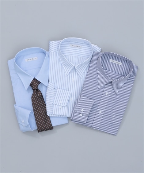 【紳士服】 抗菌防臭。形態安定長袖ワイシャツ３枚組（レギュラーカラー） 大きいサイズメンズ メンズワイシャツ・カッターシャツ