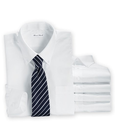 【紳士服】 形態安定長袖ワイシャツ５枚組（ボタンダウン）（標準シルエット） メンズワイシャツ・カッターシャツ
