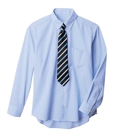 【卒業式】【ゆったりサイズ】ネクタイ付シャツ（男の子　子供服　ジュニア服）