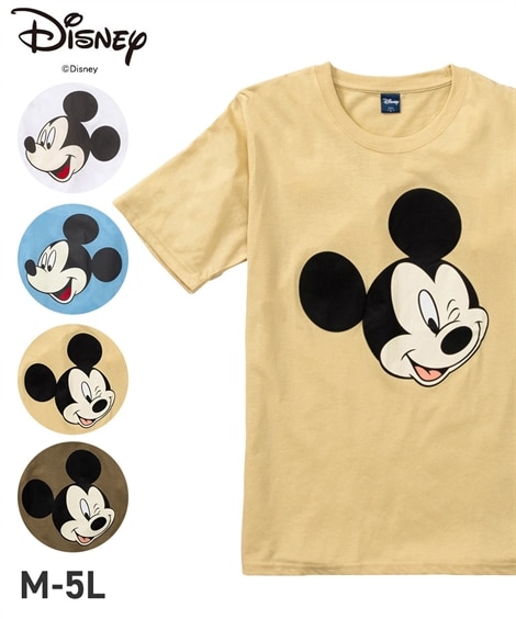 DISNEY（ディズニー）ミッキー フェイスプリント半袖Tシャツ（Tシャツ・カットソー）Disney（ディズニー）