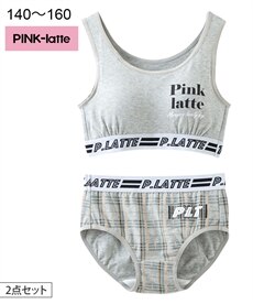 【PINK-latte（ピンクラテ）】２点セット（ハーフトップ＋ショーツ）（女の子　子供服・ジュニア服）