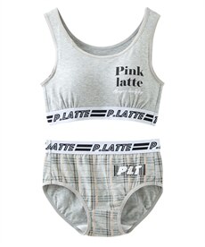 【PINK-latte（ピンクラテ）】２点セット（ハーフトップ＋ショーツ）（女の子　子供服・ジュニア服）