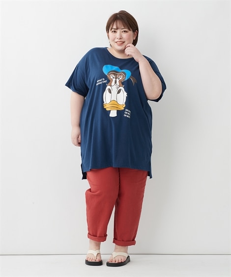 大きいサイズ ビッグシルエットTシャツ／ディズニー
