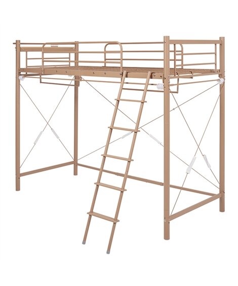 ＜ニッセン＞ カーテンを取り付けられるロフトベッド (ロフトベッド・2段ベッド/家具・収納・インテリア)画像