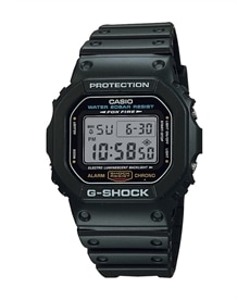 CASIO　G-SHOCK　クォーツ（ボタン電池）式・20気圧防水腕時計　DW-5600E-1