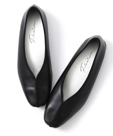 ＜ニッセン＞ Fitnature フィットフットVカット(23. 5cm)(ブラック) (コンフォートシューズ（健康シューズ）/大きいサイズ有レディース(スマイルランド)・幅広靴)