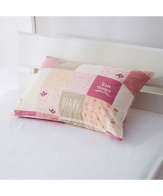 綿１００％ピローケース同色２枚組（パッチワーク柄） 枕カバー・ピローパッドの商品画像