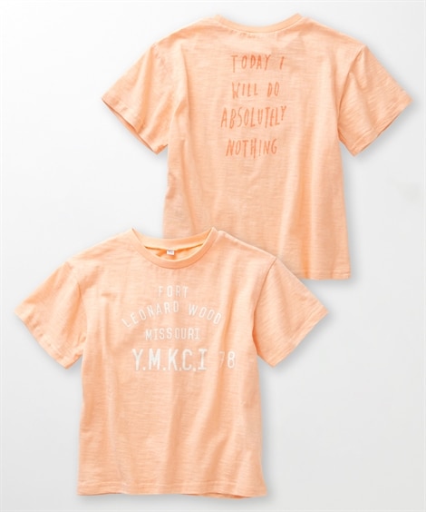 ドロップショルダープリントＴシャツ(110cm)(ピンク) (Tシャツ・カットソー/子供服・子供用品・キッズ)