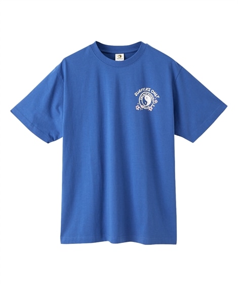 綿１００％和柄プリント半袖クルーネックＴシャツ/T＆Cサーフデザイン(3L)(ブルー) (Tシャツ・カットソー/メンズファッション/紳士服)
