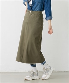 【接触冷感・ＵＶカット】ストレッチ素材ロングスカート