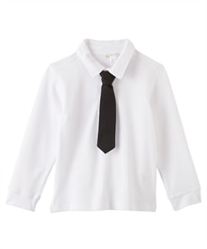 ネクタイ付き長袖ポロシャツ（男の子　ベビー服　子供服）