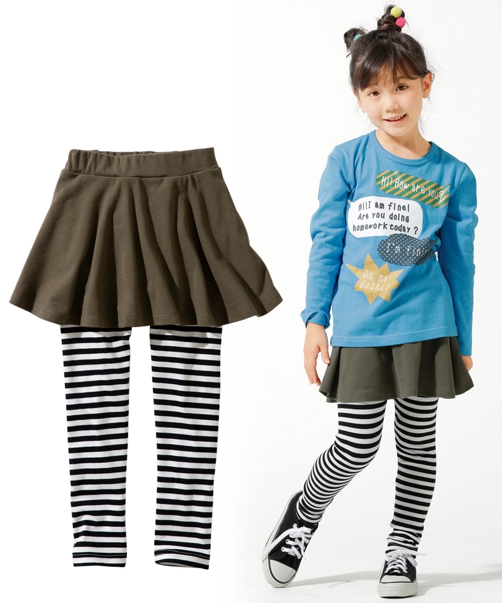 フレアスカッツ 女の子 子供服 ジュニア服 レギンス付スカート 通販