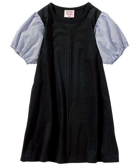 ボリューム袖ワンピース(130cm)(ブラック) (ワンピース/子供服・子供用品・キッズ)