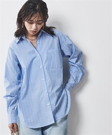 大きいサイズ 綿100％バックロングシャツ シックスタイル