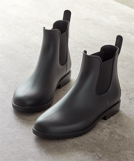 ＜ニッセン＞ EDWIN（エドウィン）サイドゴアレインブーツ(23. 5cm)(ブラック) (レインシューズ・レインブーツ・長靴/靴(レディースシューズ)・バッグ・アクセサリー)画像
