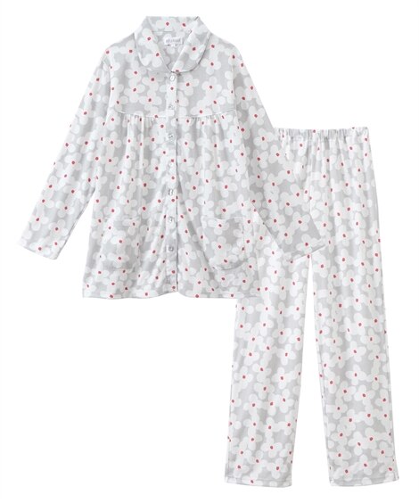 綿混やわらかスムース長袖シャツパジャマ(4L)