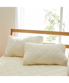 綿１００％タオル地枕パッド（同色2枚組）