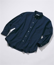 綿１００％ツイルオーバーサイズ長袖シャツ