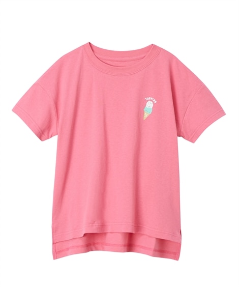 綿１００％ビッグシルエット夏のシンプルプリントTシャツ(170cm)(ピンク) (Tシャツ・カットソー/子供服・子供用品・キッズ)