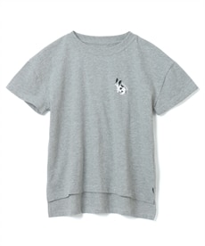 綿１００％ビッグシルエット夏のシンプルプリントTシャツ