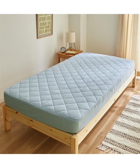 吸汗速乾・ボックスシーツ一体型ベッドパッド (敷きパッド・ベッドパッド/カーテン・ラグ・寝具)