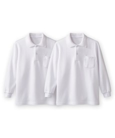 綿１００％長袖ポロシャツ２枚組（ポケットあり）