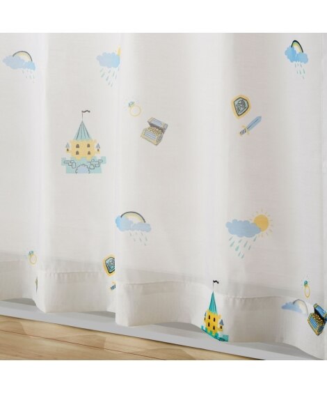 【送料無料！】人魚姫ボイルレースカーテン（おとぎのまち） レースカーテン・ボイルカーテンと題した写真