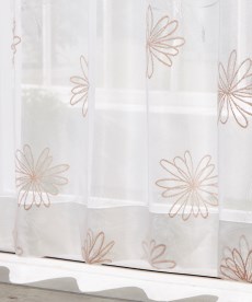【送料無料！】フラワー柄刺繍レースカーテン レースカーテン・ボイルカーテンの商品画像