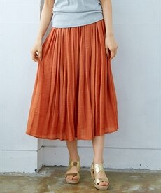 ふわり軽い楊柳スカート（選べる２レングス）