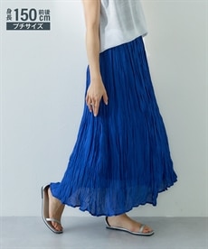 小さいサイズ　楊柳フレアスカート（選べるスカート丈）　低身長さん・小柄女性